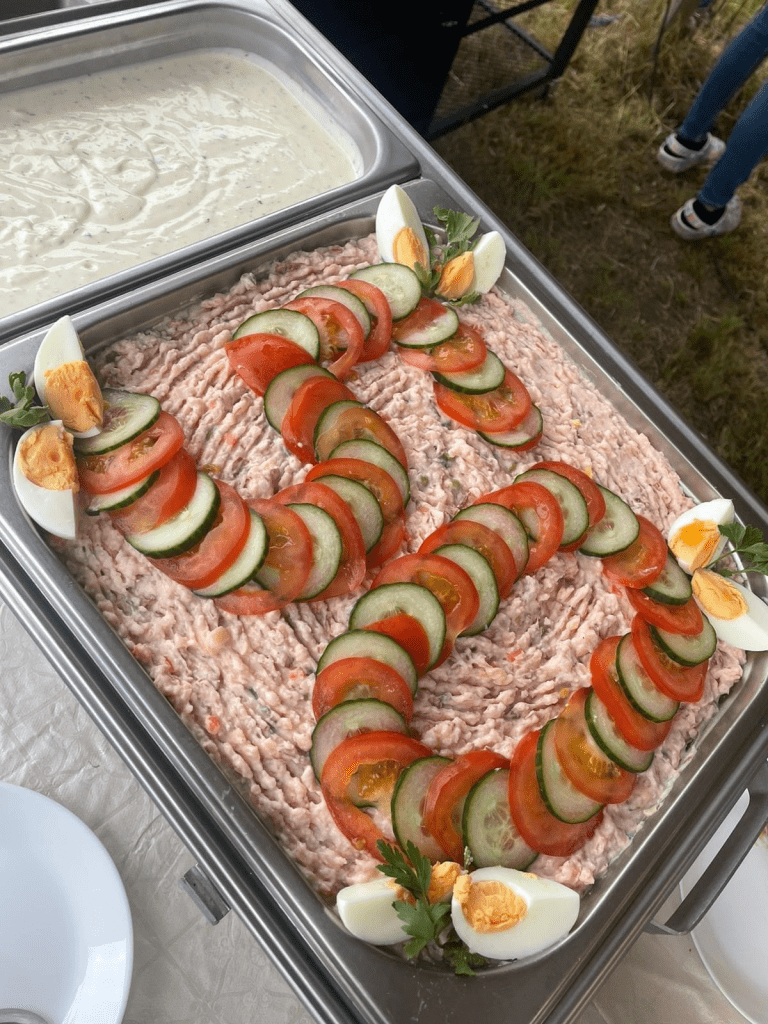 Salade bbq fishing adventure verjaardagsfeest